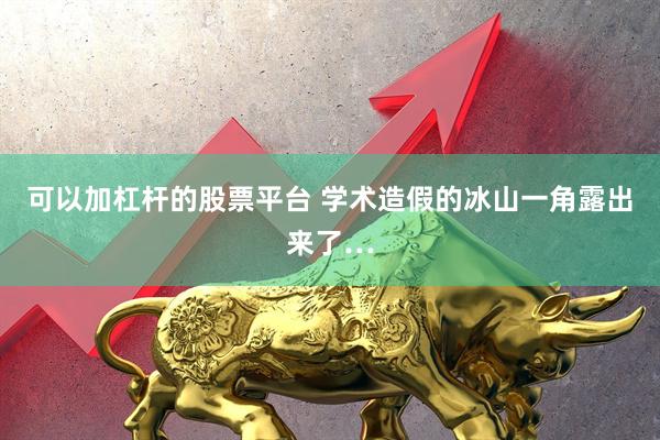 可以加杠杆的股票平台 学术造假的冰山一角露出来了…